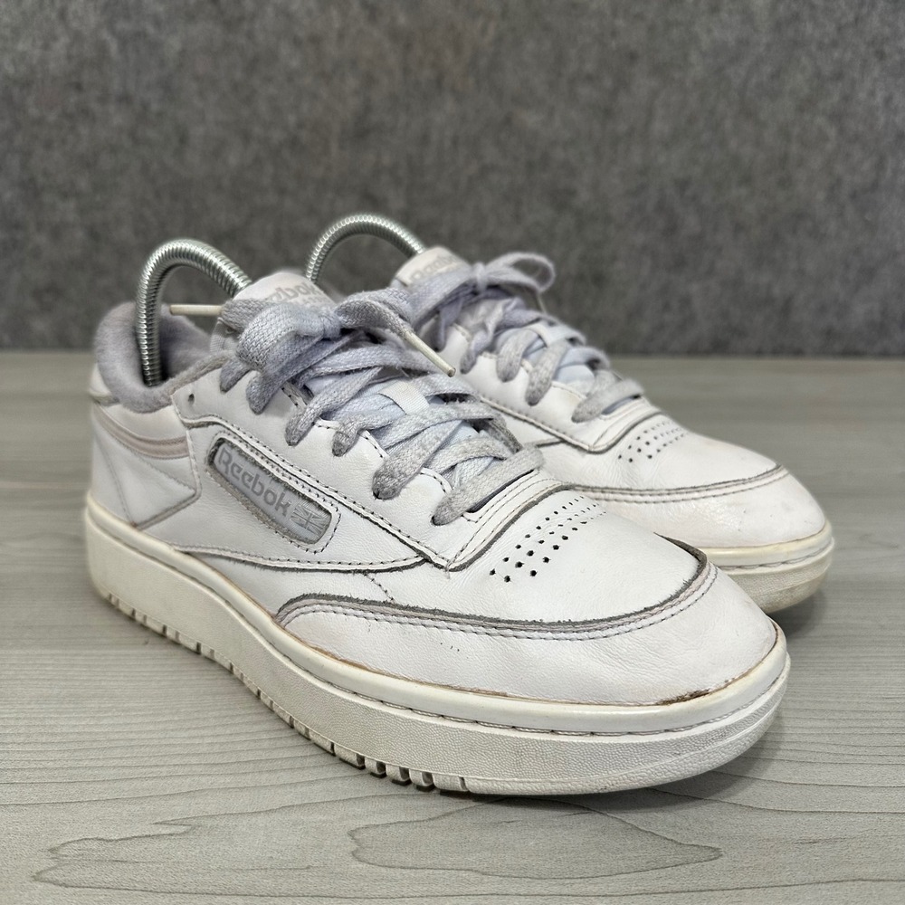 Reebok Club C Extra Womens Size 8 White Grey Platform Sneakers GW0854 Leather